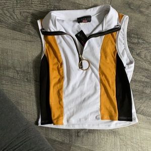 Retro/ vintage collar crop top